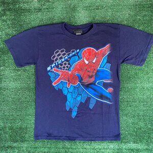 Vintage Y2K Spiderman 3 AOP  T-Shirt Rare Marvel Comics Movie Big Print Promo